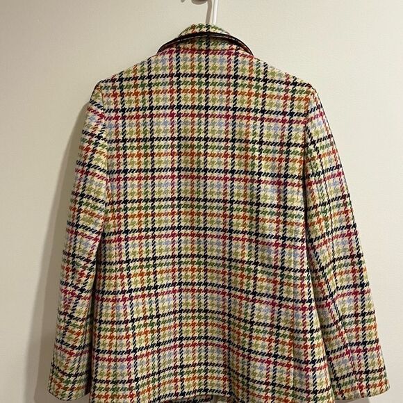 Vintage Coach Hampton Tattersall Wool Coat Multi Color Plaid Jacket Small EUC - Picture 4 of 4